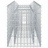 Lit surélevé gabion Argenté 150 x 50 x 60 cm Acier galvanisé 543038543038