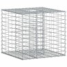 Lit surélevé gabion Argenté 60 x 60 x 55 cm Acier galvanisé 543039543039