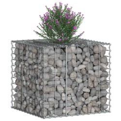 Lit surélevé gabion Argenté 60 x 60 x 55 cm Acier galvanisé 543039543039