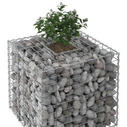 Lit surélevé gabion Argenté 60 x 60 x 55 cm Acier galvanisé 543039543039