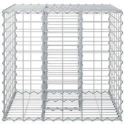 Lit surélevé gabion Argenté 60 x 60 x 55 cm Acier galvanisé 543039543039
