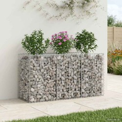 Lit surélevé gabion Argenté 150 x 50 x 80 cm Acier galvanisé 543041543041
