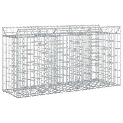 Lit surélevé gabion Argenté 150 x 50 x 80 cm Acier galvanisé 543041543041