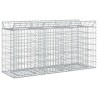 Lit surélevé gabion Argenté 150 x 50 x 80 cm Acier galvanisé 543041543041