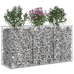 Lit surélevé gabion Argenté 150 x 50 x 80 cm Acier galvanisé 543041543041