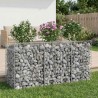 Lit surélevé gabion Argenté 150 x 50 x 80 cm Acier galvanisé 543041543041