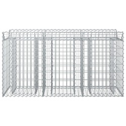 Lit surélevé gabion Argenté 150 x 50 x 80 cm Acier galvanisé 543041543041