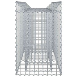 Lit surélevé gabion Argenté 150 x 50 x 80 cm Acier galvanisé 543041543041