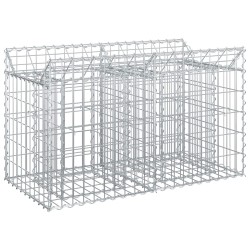Lit surélevé gabion Argenté 100 x 50 x 60 cm Acier galvanisé 543042543042