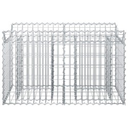 Lit surélevé gabion Argenté 100 x 50 x 60 cm Acier galvanisé 543042543042