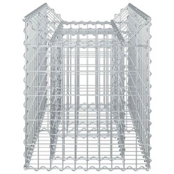 Lit surélevé gabion Argenté 100 x 50 x 60 cm Acier galvanisé 543042543042