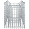 Lit surélevé gabion Argenté 100 x 50 x 60 cm Acier galvanisé 543042543042