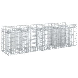 Lit surélevé gabion Argenté 200 x 50 x 60 cm Acier galvanisé 543043543043