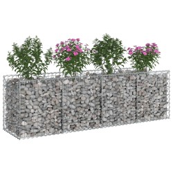 Lit surélevé gabion Argenté 200 x 50 x 60 cm Acier galvanisé 543043543043