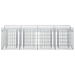 Lit surélevé gabion Argenté 200 x 50 x 60 cm Acier galvanisé 543043543043