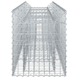 Lit surélevé gabion Argenté 200 x 50 x 60 cm Acier galvanisé 543043543043