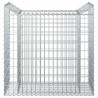 Lit surélevé gabion Argenté 50 x 100 x 100 cm Acier galvanisé 543044543044