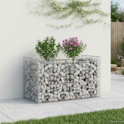 Lit surélevé gabion Argenté 50 x 100 x 60 cm Acier galvanisé 543045543045