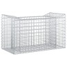 Lit surélevé gabion Argenté 50 x 100 x 60 cm Acier galvanisé 543045543045