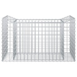 Lit surélevé gabion Argenté 50 x 100 x 60 cm Acier galvanisé 543045543045