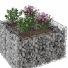 Lit surélevé gabion Argenté 100 x 100 x 60 cm Acier galvanisé 543046543046