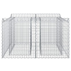 Lit surélevé gabion Argenté 100 x 100 x 60 cm Acier galvanisé 543046543046