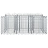 Lit surélevé gabion Argenté 150 x 100 x 60 cm Acier galvanisé 543047543047