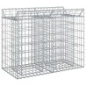 Lit surélevé gabion Argenté 100 x 50 x 80 cm Acier galvanisé 543049543049