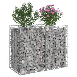 Lit surélevé gabion Argenté 100 x 50 x 80 cm Acier galvanisé 543049543049