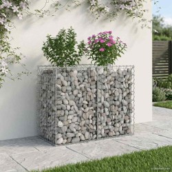 Lit surélevé gabion Argenté 100 x 50 x 80 cm Acier galvanisé 543049543049