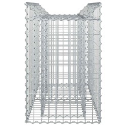 Lit surélevé gabion Argenté 100 x 50 x 80 cm Acier galvanisé 543049543049
