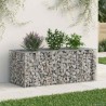 Lit surélevé gabion Argenté 140 x 60 x 55 cm Acier galvanisé 543051543051