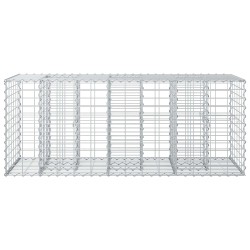 Lit surélevé gabion Argenté 140 x 60 x 55 cm Acier galvanisé 543051543051