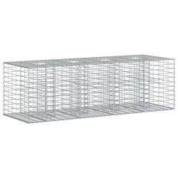 Lit surélevé gabion Argenté 180 x 60 x 55 cm Acier galvanisé 543067543067