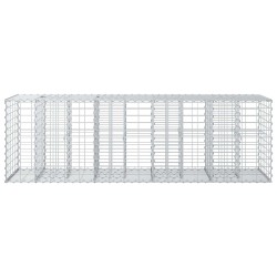 Lit surélevé gabion Argenté 180 x 60 x 55 cm Acier galvanisé 543067543067