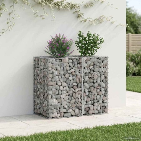 Lit surélevé gabion Argenté 90 x 50 x 80 cm Acier galvanisé 543069543069