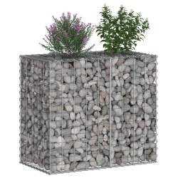 Lit surélevé gabion Argenté 90 x 50 x 80 cm Acier galvanisé 543069543069