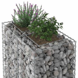 Lit surélevé gabion Argenté 90 x 50 x 80 cm Acier galvanisé 543069543069