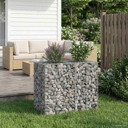 Lit surélevé gabion Argenté 90 x 50 x 80 cm Acier galvanisé 543069543069