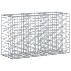 Lit surélevé gabion Argenté 130 x 50 x 80 cm Acier galvanisé 543071543071