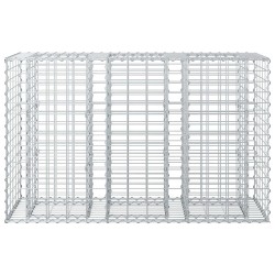 Lit surélevé gabion Argenté 130 x 50 x 80 cm Acier galvanisé 543071543071