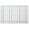 Lit surélevé gabion Argenté 130 x 50 x 80 cm Acier galvanisé 543071543071