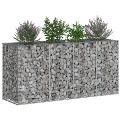Lit surélevé gabion Argenté 170 x 50 x 80 cm Acier galvanisé 543072543072