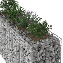 Lit surélevé gabion Argenté 170 x 50 x 80 cm Acier galvanisé 543072543072