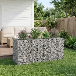 Lit surélevé gabion Argenté 170 x 50 x 80 cm Acier galvanisé 543072543072