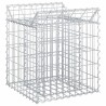Lit surélevé gabion Argenté 50 x 50 x 60 cm Acier galvanisé 543073543073