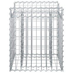 Lit surélevé gabion Argenté 50 x 50 x 60 cm Acier galvanisé 543073543073