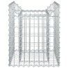 Lit surélevé gabion Argenté 50 x 50 x 60 cm Acier galvanisé 543073543073