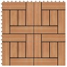 Carreau de terrasse 11 pcs Teck 30 x 30 cm WPC 543139543139
