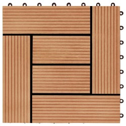 Carreau de terrasse 11 pcs Teck 30 x 30 cm WPC 543139543139